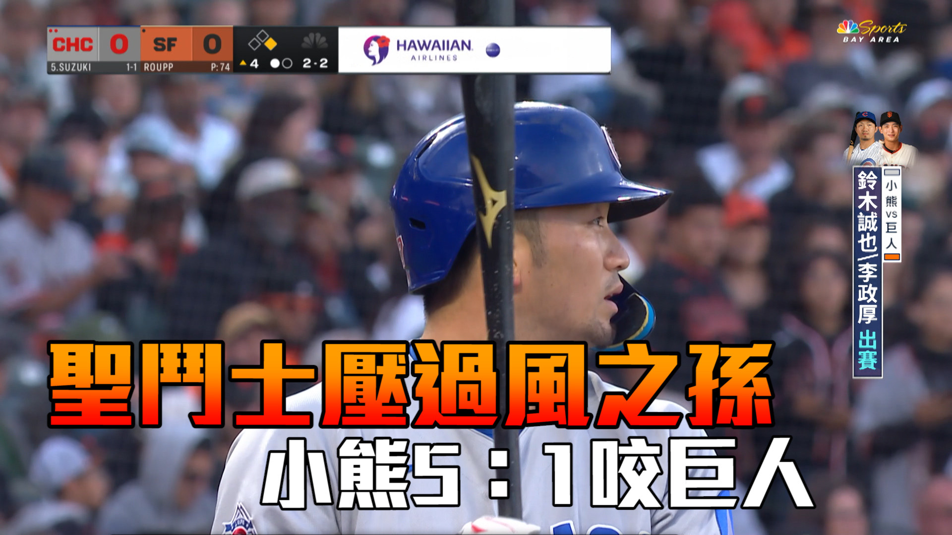 聖鬥士壓過風之孫 小熊5：1咬傷巨人