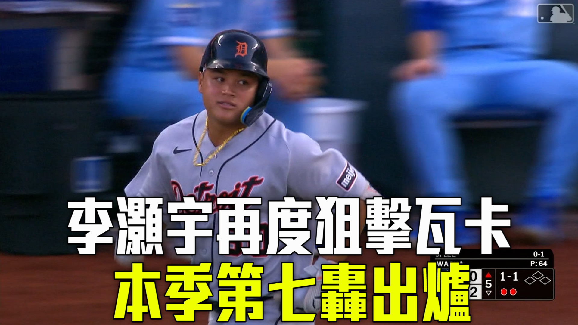李灝宇本季第七轟出爐 老虎客場輸皇家
