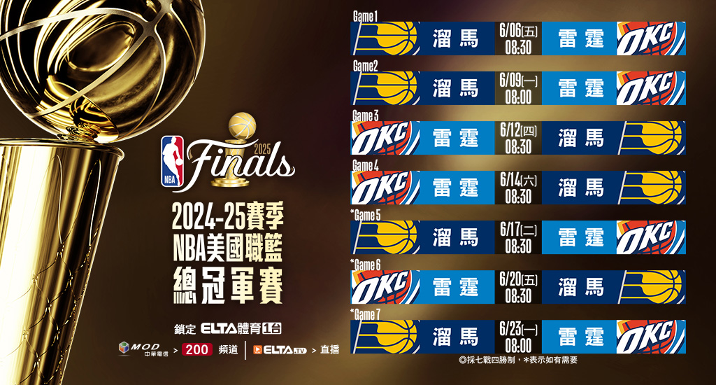 2024-25賽季NBA總冠軍賽場場直播鎖定愛爾達