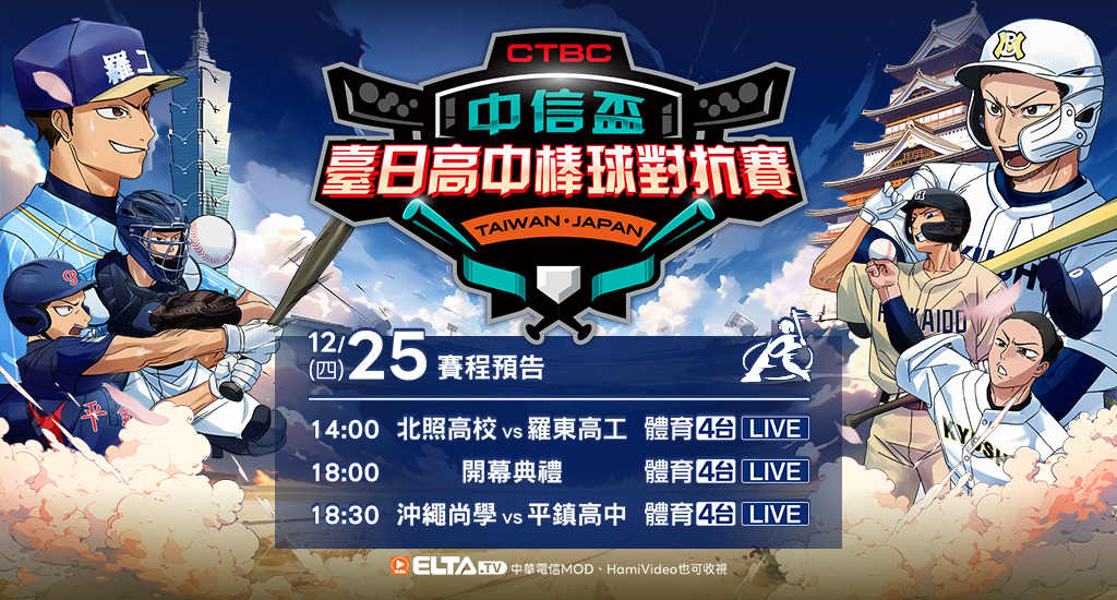中信盃臺日高中棒球賽 鎖定愛爾達