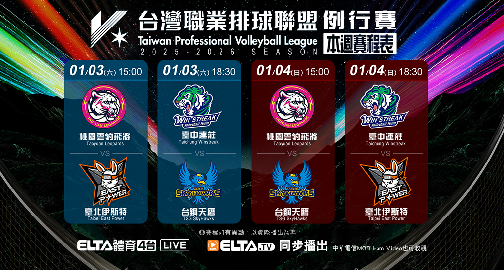 TPVL職業排球 鎖定愛爾達電視