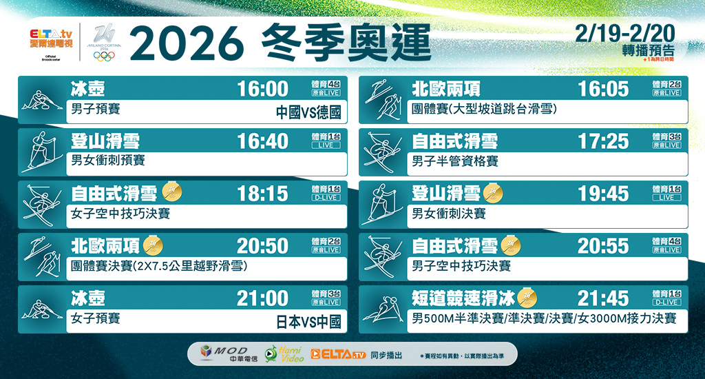 2026冬季奧運 鎖定愛爾達電視