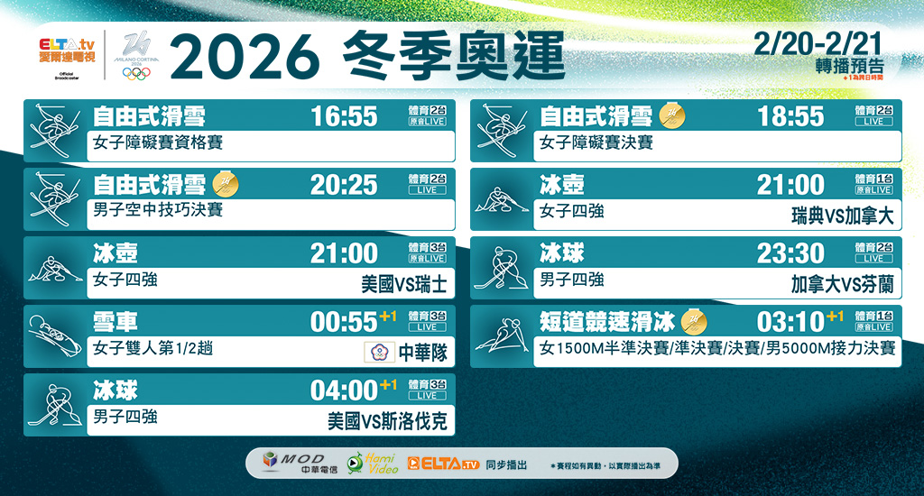 2026冬季奧運 鎖定愛爾達電視