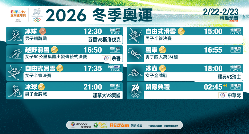 2026冬季奧運 鎖定愛爾達電視